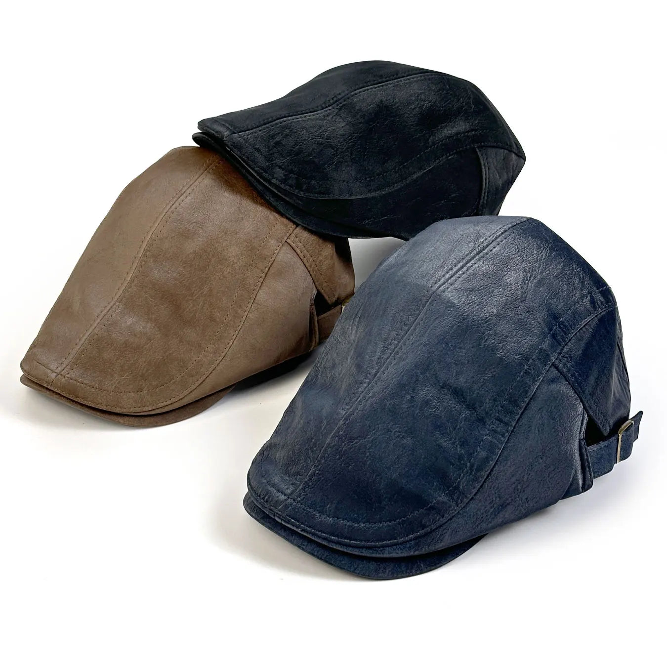 Clapton Retro Distressed Suede Duckbill Flat Cap