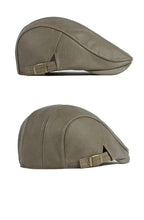 Clark Leather Flat Cap