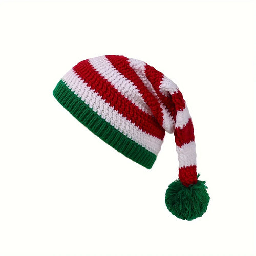 White and red Christmas Elf Beanie