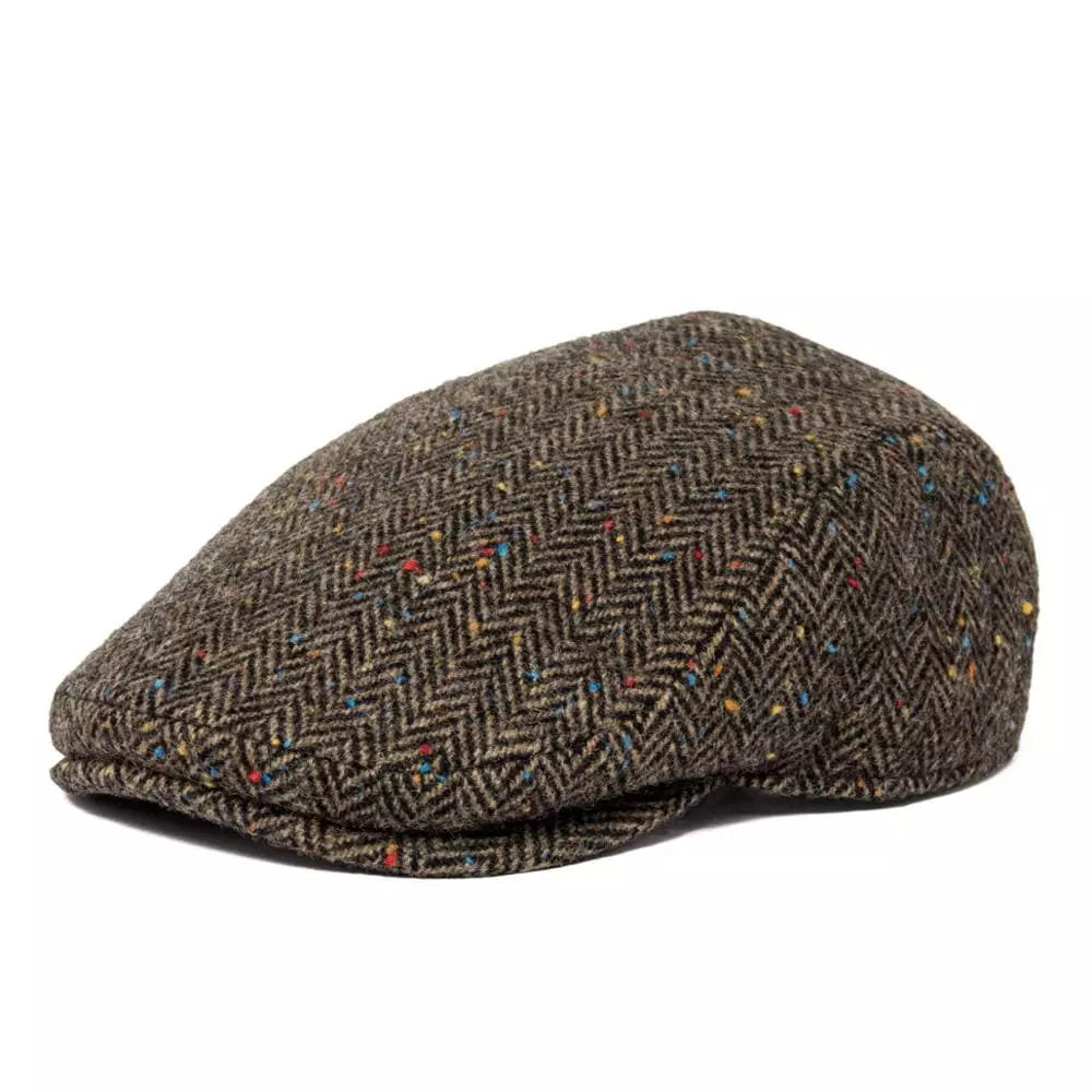 Clifton Flecked Wool Flat Cap