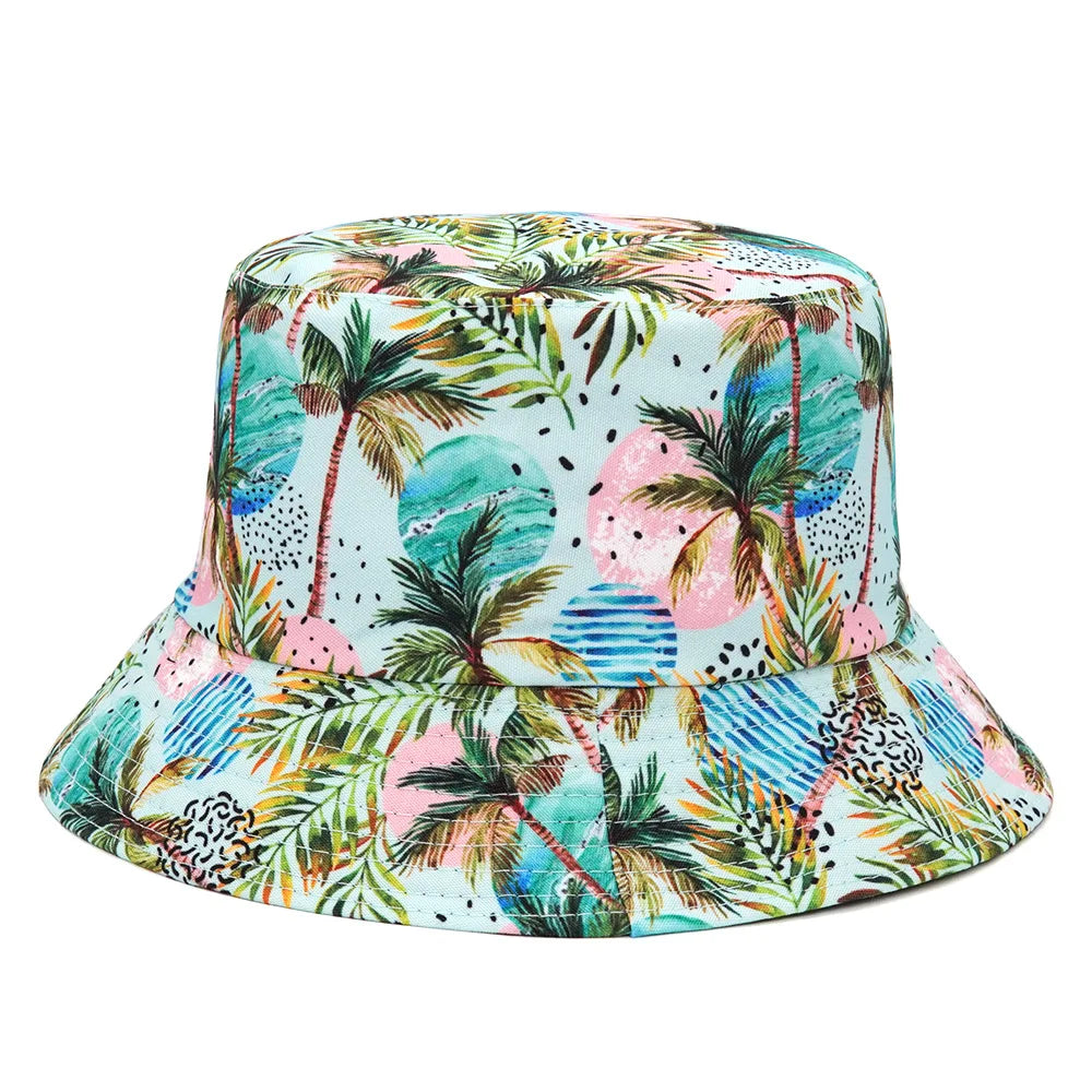 Coconut Tree Reversible Bucket Hat