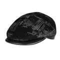 Colorado Black Genuine Leather Earflaps Flat Cap