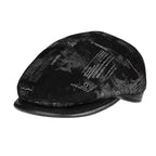 Colorado Black Genuine Leather Earflaps Flat Cap
