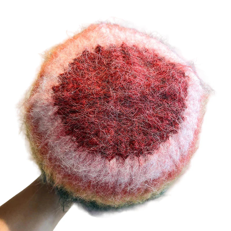 Colorful Gradient Furry Beanie