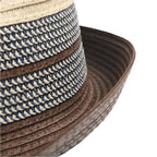 Coltrane Striped Straw Trilby Hat