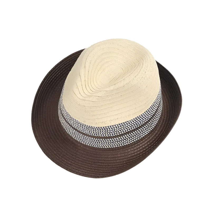 Coltrane Striped Straw Trilby Hat