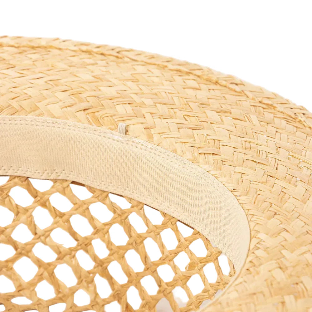 Copacabana Summer Handmade Raffia Sun Boater Hat