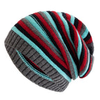Coraline Slouchy Striped Knitted Beanie