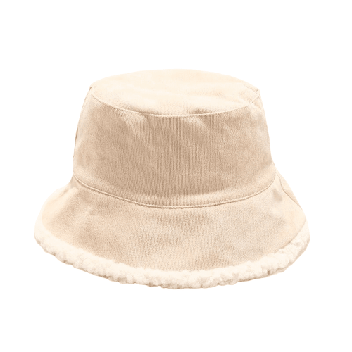 Beige Corduroy Bucket Hat