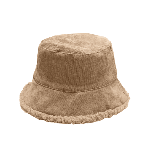 Khaki Corduroy Bucket Hat