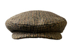 Crawford Brown Houndstooth Wool Flat Cap