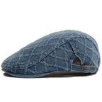 Crawford Denim Rhombuses Flat Cap