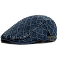 Crawford Denim Rhombuses Flat Cap