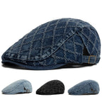 Crawford Denim Rhombuses Flat Cap