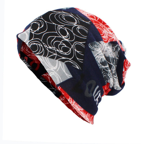 Black Abstract Beanie