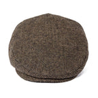 Croix Herringbone Wool Flat Cap