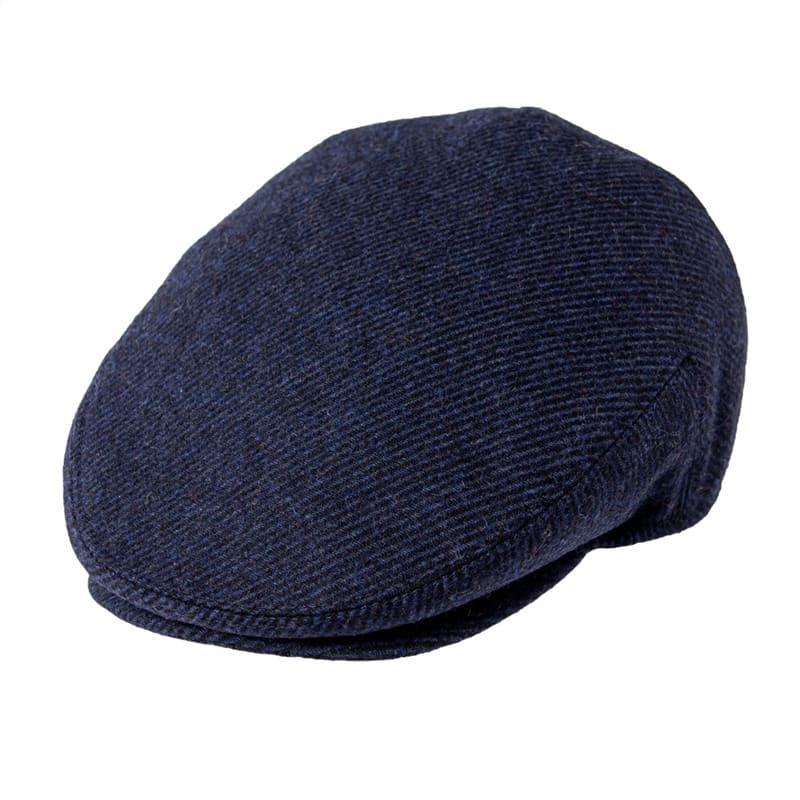 Croix Herringbone Wool Flat Cap