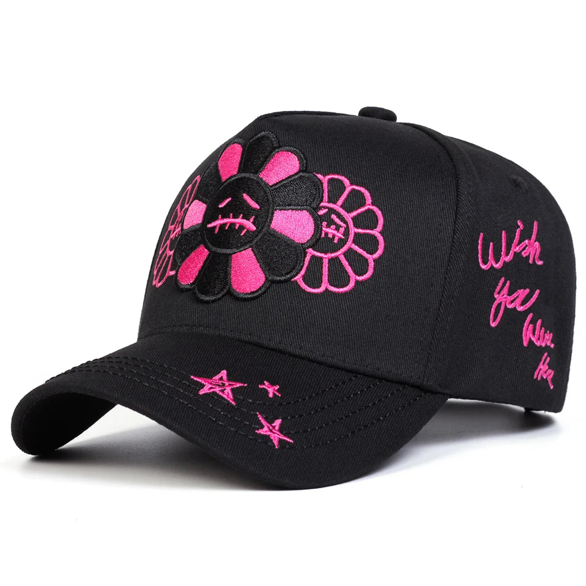 Crying Flowers Gothic Baseball Cap