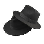 Curtis Retro Black Wool Fedora Hat