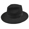 Curtis Retro Black Wool Fedora Hat
