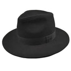 Curtis Retro Black Wool Fedora Hat
