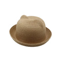 Cute Ears Kids Summer Straw Bucket Hat