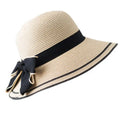 Da Costa Bowknot Summer Straw Bucket Hat