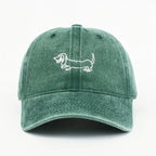 Dachshund Retro Washed Cotton Baseball Cap