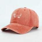 Dachshund Retro Washed Cotton Baseball Cap