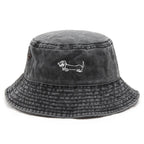 Dachshund Washed Cotton Fisherman Bucket Hat