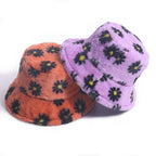 Daisies Fur Bucket Hat