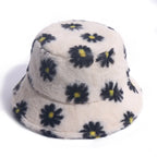 Daisies Fur Bucket Hat