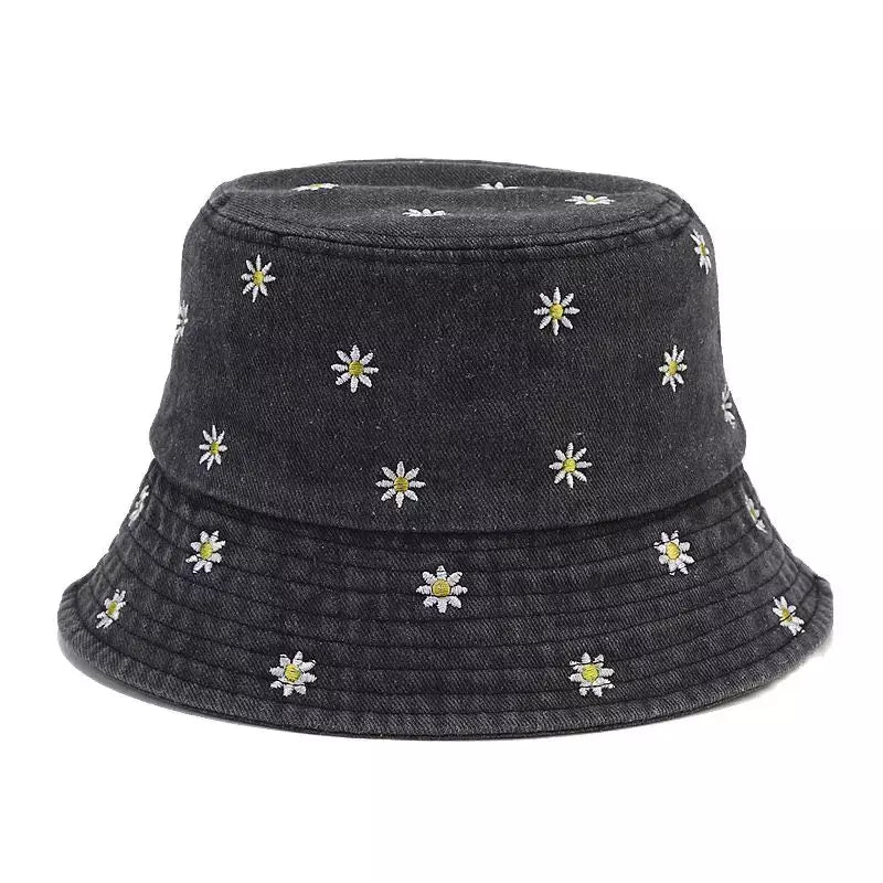 Daisies Classic Denim Bucket Hat