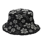 Daisy Flowers Denim Bucket Hat
