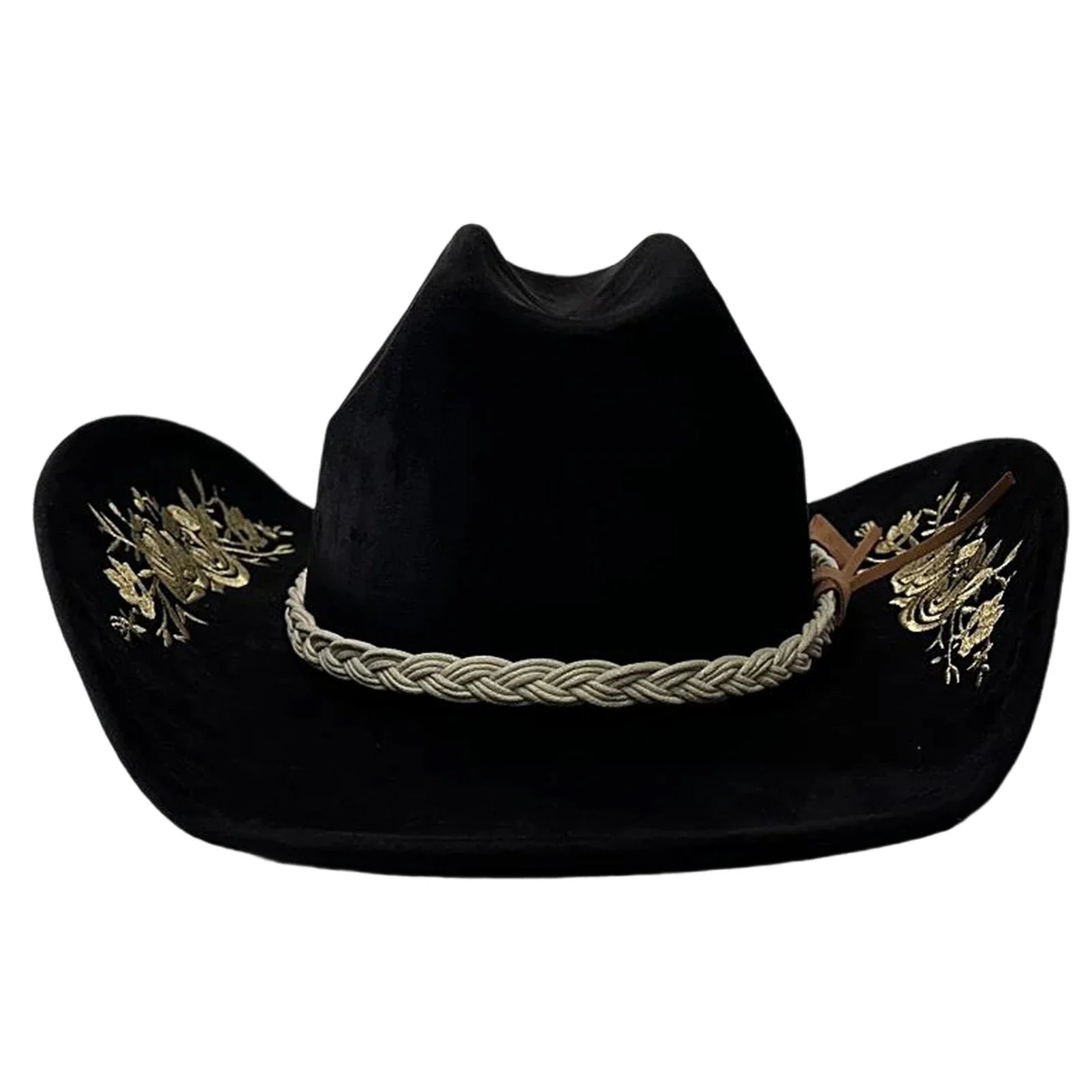Dakota Floral Embroidery Suede Western Cowgirl Hat