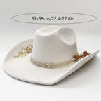 Dakota Floral Embroidery Suede Western Cowgirl Hat