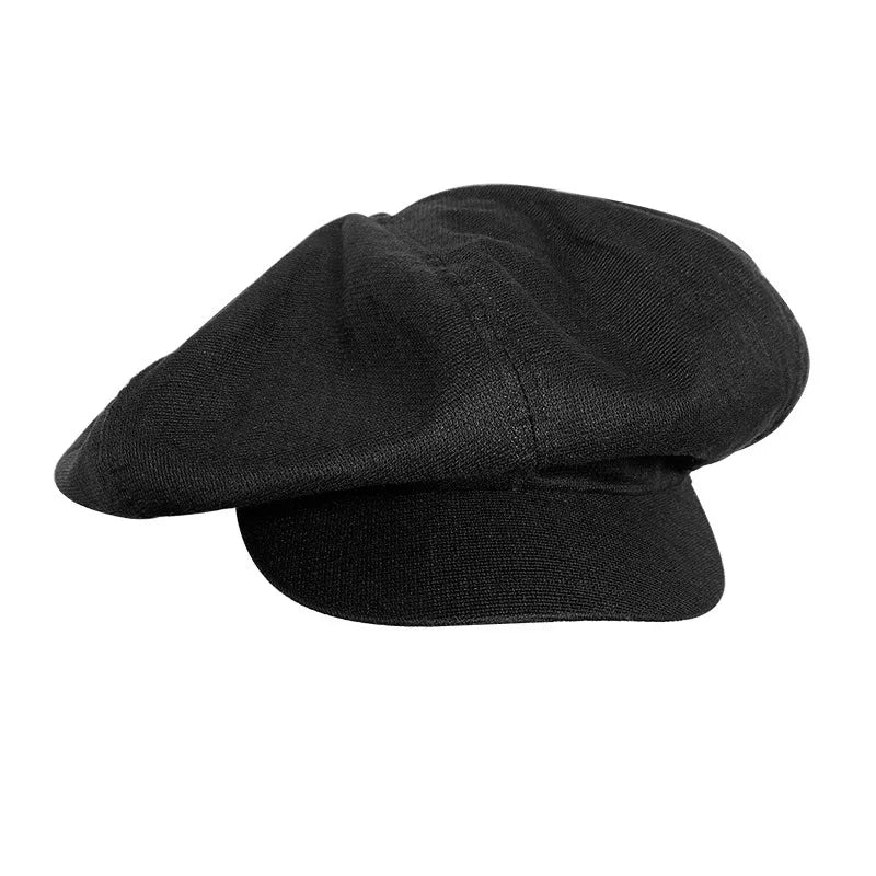 Daladier Linen Beret Newsboy Cap