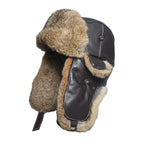 Dallas Winter Fur Genuine Leather Trapper Bomber Hat
