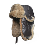 Dallas Winter Fur Genuine Leather Trapper Bomber Hat