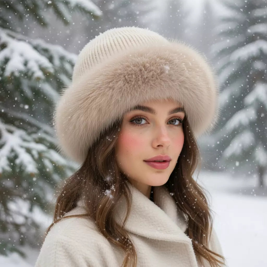 Dampierre Winter Woman Natural Fox Fur Russian Hat
