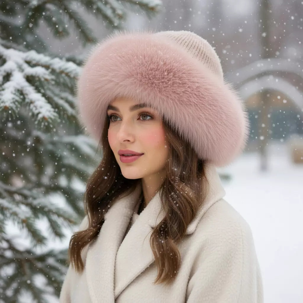 Dampierre Winter Woman Natural Fox Fur Russian Hat