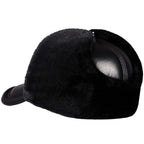 Davison Black Genuine Leather Trapper Bomber Hat