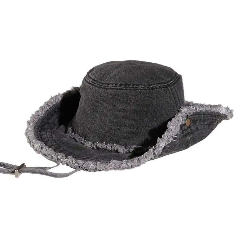Dayton Tassle Brim Denim Bucket Hat