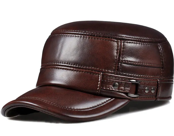 Dayton Earflaps Genuine Leather Army Cap