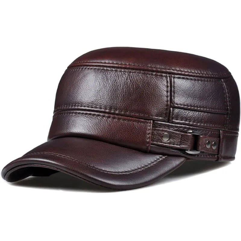 Dayton Earflaps Genuine Leather Army Cap