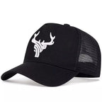 Deer Head Cotton Trucker Cap