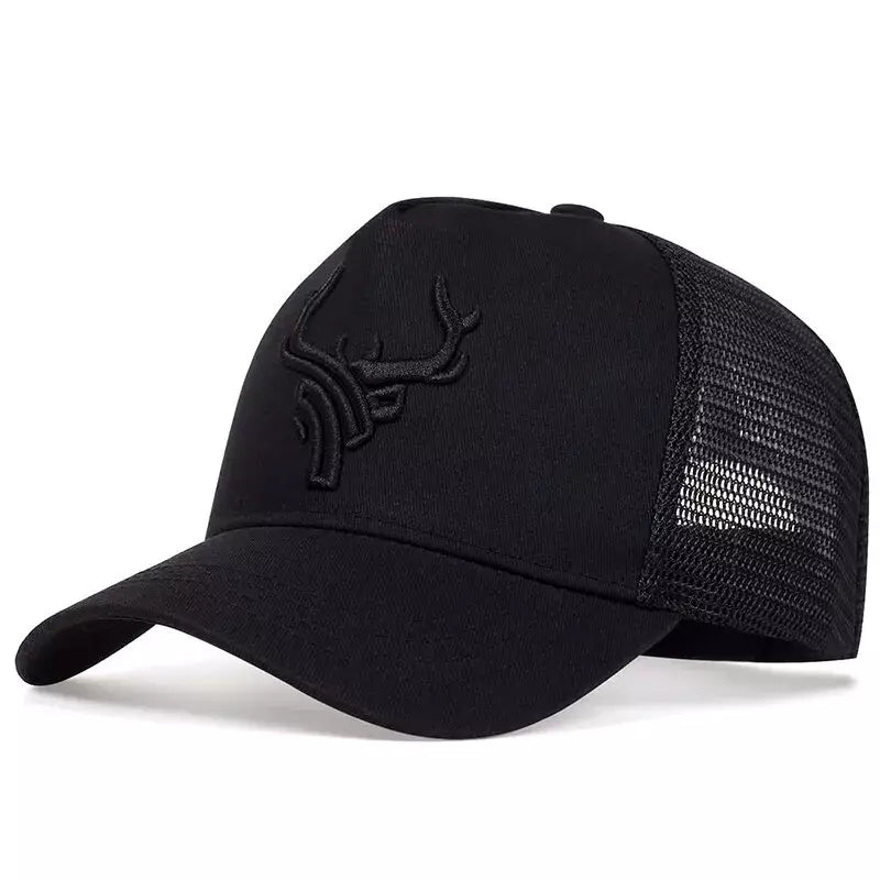 Deer Head Cotton Trucker Cap