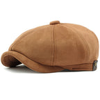 Delacroix Retro Suede Newsboy Cap