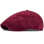 Delacroix Retro Suede Newsboy Cap