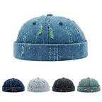 Delaware Distressed Ripped Denim Docker Cap